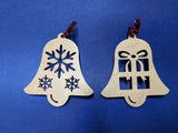 Christmas ornaments wooden (set of 12), Christmas ornaments bells, Christmas ornaments set, Christmas ornaments cutouts
