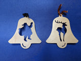 Christmas ornaments wooden (set of 12), Christmas ornaments bells, Christmas ornaments set, Christmas ornaments cutouts