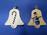 Christmas ornaments wooden (set of 12), Christmas ornaments bells, Christmas ornaments set, Christmas ornaments cutouts