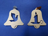 Christmas ornaments wooden (set of 12), Christmas ornaments bells, Christmas ornaments set, Christmas ornaments cutouts