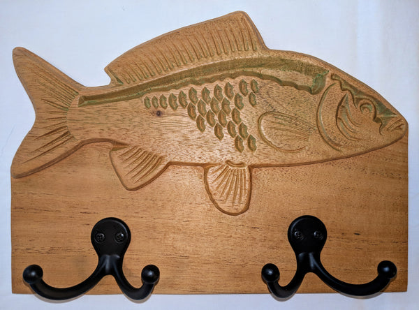 Stylized Bass Fish Coat Hanger
