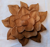 Magnolia Flower Carving Wall Hanging