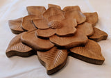 Magnolia Flower Carving Wall Hanging