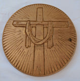 Glory of the Cross, He is Risen wood carving, Gold tinted cross relief carving